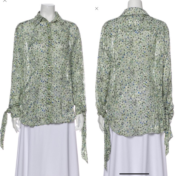 Acne Studios Blurred Crowd-Print Button Down Shirt - Picture 8 of 8